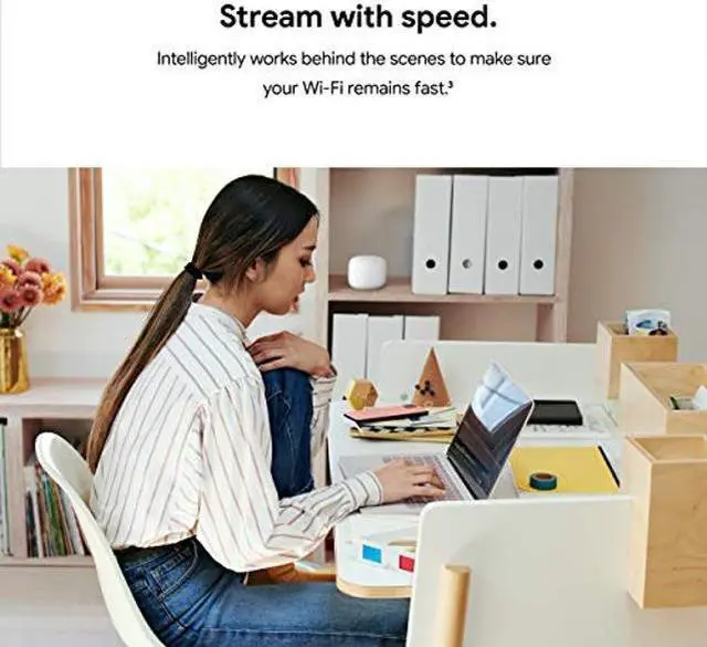 Alt view image 3 of 5 - Google Nest Wifi - AC2200 - Mesh WiFi System - Wifi Router - 2200 Sq Ft Coverage - 1 pack