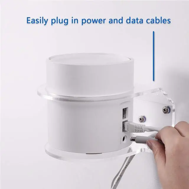 Alt view image 3 of 5 - Wall Mount Holder for TP-Link Deco X20 X55 X55 Pro X60 X68 WiFi 6 Mesh WiFi(AX1800,AX3000,AX3600),Simple and Sturdy Acrylic Wall Mount Holder Stand Bracket by HOLACA (2 Pack)