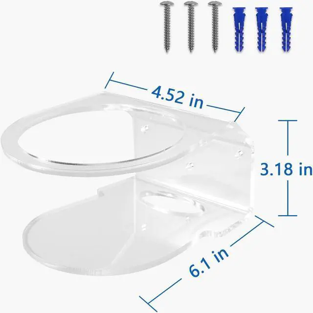 Alt view image 5 of 5 - Wall Mount Holder for TP-Link Deco X20 X55 X55 Pro X60 X68 WiFi 6 Mesh WiFi(AX1800,AX3000,AX3600),Simple and Sturdy Acrylic Wall Mount Holder Stand Bracket by HOLACA (2 Pack)