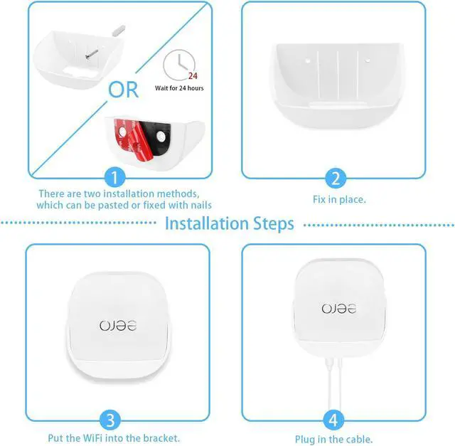 Alt view image 4 of 5 - Screwless Wall Mount for Eero Pro 6+ Tri-Band Mesh Wi-Fi Holder, No Tools Required, Easy to Install, No Drilling, Strong VHB Adhesive Mount (3)