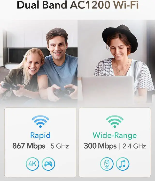 Alt view image 4 of 5 - Cudy Unlocked 4G LTE Cat 6 Gigabit Modem Router with SIM Card Slot, 2 CA, AC1200 WiFi, SMA, OpenVPN, Wireguard, IPsec, VPN, LT700E