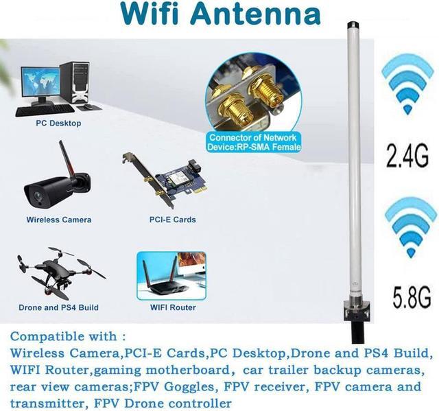 Alt view image 5 of 5 - SIGNALPLUS 2.4G 5.8G Dual Band Omni-Directional High Gain Outdoor WiFi Antenna 2.4/5.8 GHz IEEE 802.11a/b/g and 802.11ac Applications