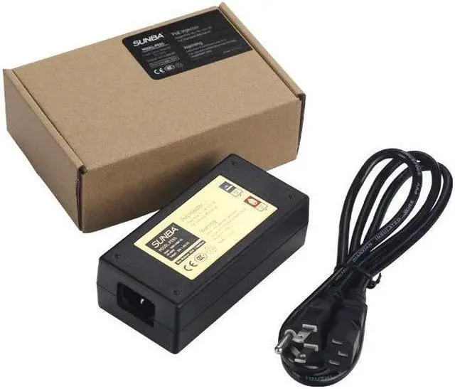 Alt view image 2 of 3 - SUNBA Gigabit 65W Power Over Ethernet PoE+ Injector, 802.3at/af/bt Compliant, High Power Long Distance Transmission for IP Cameras