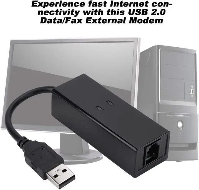 Alt view image 2 of 5 - Vipxyc Data Modem, USB 2.0 External Dial Up Voice Fax Data Modem Fit 56K Download Speeds Supports Caller ID for Win7 Win8 Win10 XP