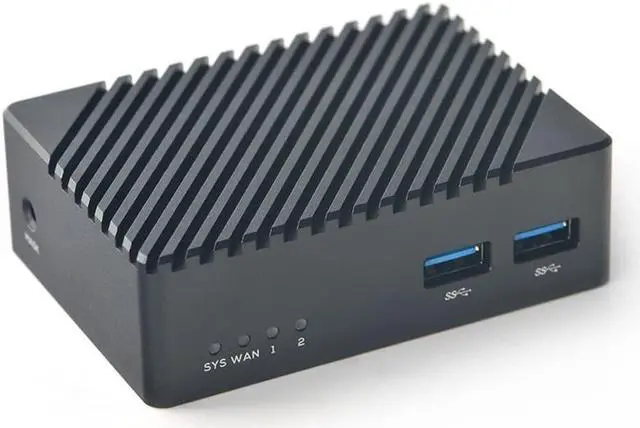 Alt view image 4 of 5 - FriendlyElec Nanopi R5S Mini Router OpenWRT with Three Gbps Ethernet Ports LPDDR4X 4GB RAM Based in RK3568 Soc for IOT NAS Smart Home Gateway Support Linux Ubuntu (with CNC Metal Case)