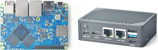 Main image of Nanopi R6C Mini Wireless WiFi Router OpenWRT with PCle Gbps Ethernet LPDDR4X 8GB RAM RK3588S Soc 6Tops NPU Mali-G610 GPU for NAS Smart IoT Gateway Support Ubuntu Debian (with CNC Metal Case)