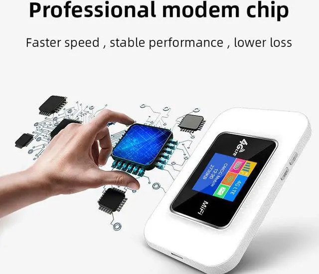 Alt view image 3 of 5 - Unlocked Mobile WiFi Hotspot, 4G LTE Router, 300Mbps Unlocked Wireless Mobile WiFi Hotspot Router, Up to 10 Devices Connection