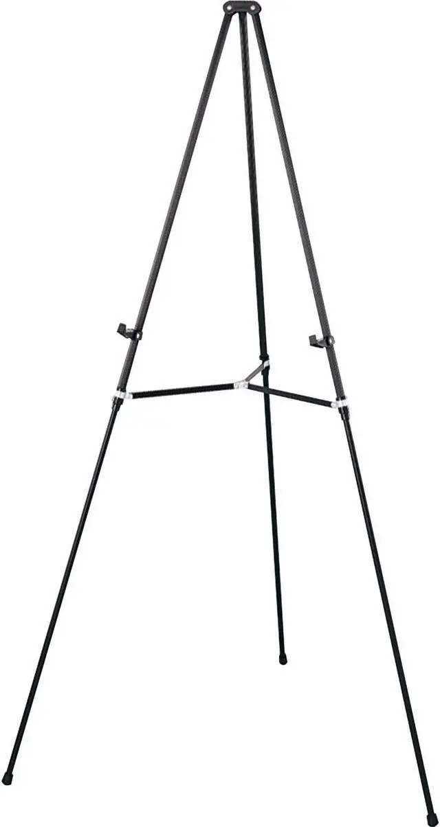 Alt view image 2 of 5 - Quartet Easel, Aluminum, Lightweight, Telescoping, 66" Max. Height, Supports 25 lbs, Black (51E)