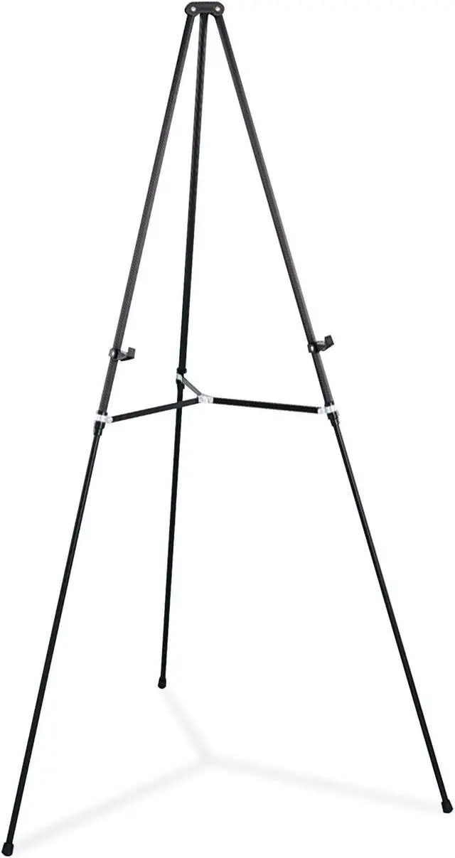 Alt view image 4 of 5 - Quartet Easel, Aluminum, Lightweight, Telescoping, 66" Max. Height, Supports 25 lbs, Black (51E)