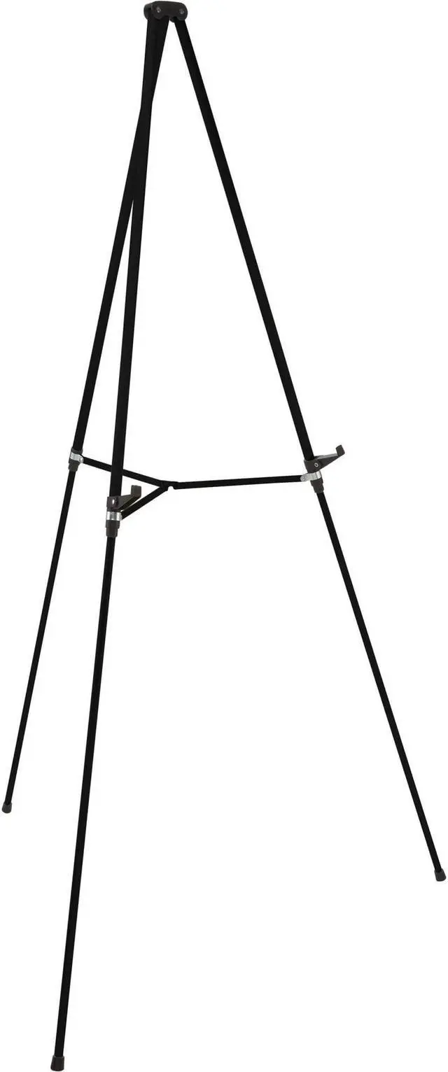 Alt view image 5 of 5 - Quartet Easel, Aluminum, Lightweight, Telescoping, 66" Max. Height, Supports 25 lbs, Black (51E)