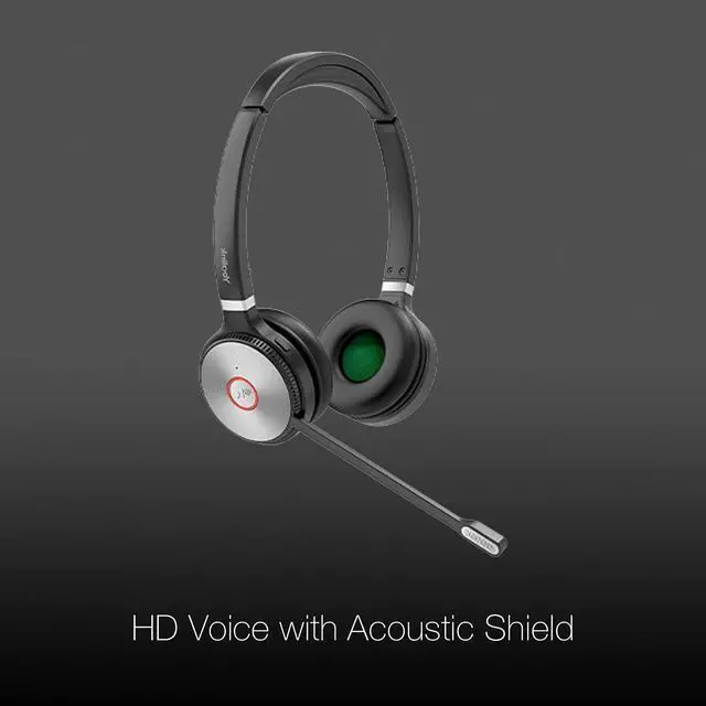 Alt view image 2 of 5 - Global Teck Worldwide GTW Yealink WH66 Duo Stereo Teams Certified DECT Headset, Connects to Deskphone, PC/Mac, Softphones - Works with Teams, Zoom, RingCentral, 8x8, Vonage, with Microfiber Included