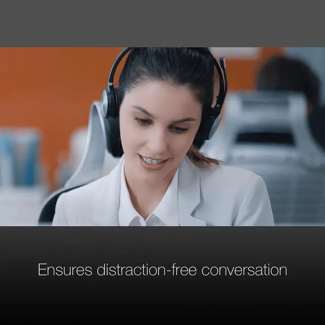 Alt view image 3 of 5 - Global Teck Worldwide GTW Yealink WH66 Duo Stereo Teams Certified DECT Headset, Connects to Deskphone, PC/Mac, Softphones - Works with Teams, Zoom, RingCentral, 8x8, Vonage, with Microfiber Included