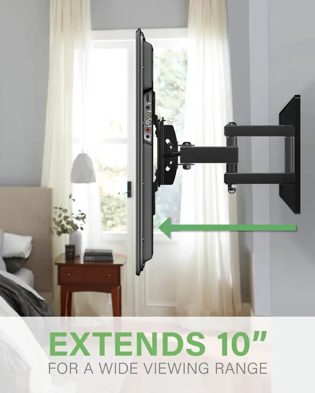 Alt view image 4 of 5 - SANUS Full Motion TV Mount - Single Stud 19 to 40 inch TV Wall Mount Tilts, Extends & Swivels - Easy DIY Install includes All Hardware & Post Install Leveling - Great for Corners