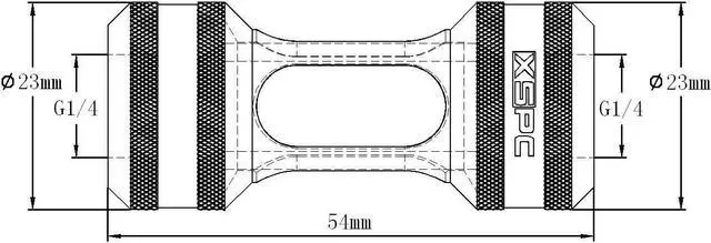 Alt view image 4 of 4 - XSPC G1/4" Inline Filter, Matte Black