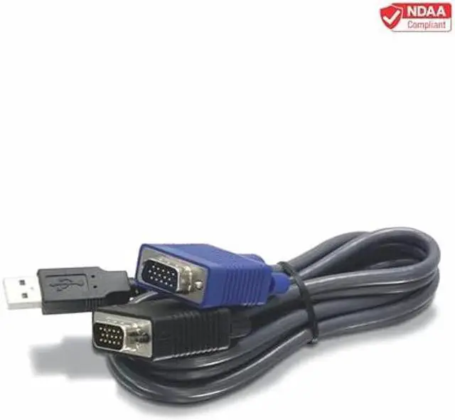 Alt view image 2 of 5 - TRENDnet USB VGA KVM Cable,15 Feet, TK-CU15, Connect KVM Switches, USB Keyboard/Mouse Cable and Monitor Cable