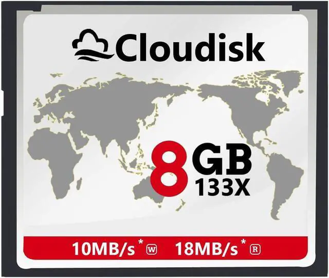 Alt view image 3 of 5 - Cloudisk Pack of 2 Compact Flash Card 8GB 133X CF 2.0 Card Performance for DSLR Camera, Vintage Digital Camera and Industry Equipment (8 GB)