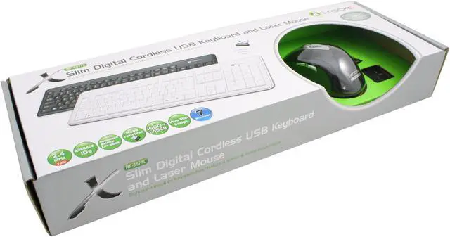 Alt view image 2 of 2 - I-Rocks RF-6577L-BK  Retro 2.4GHz Wireless Keyboard and Mouse Combo (Black)