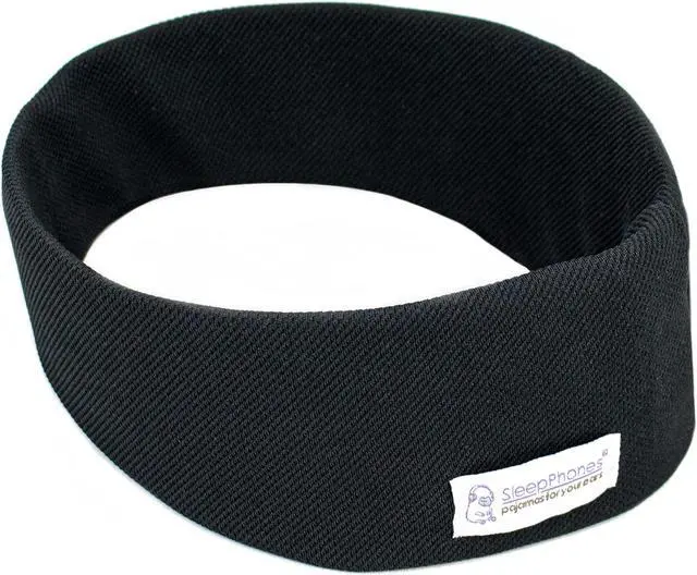 Main image of SleepPhones Wireless Sleep Headphones by AcousticSheep V8 | 24-Hour Battery | Original and Most Comfortable Bluetooth Headphones for Sleeping (Large, Pitch Black Breeze)