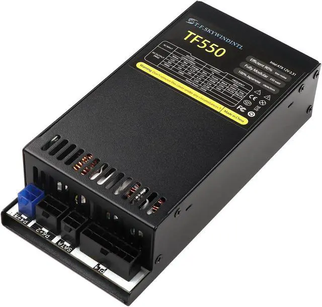 Alt view image 2 of 5 - Flex ATX 550W Power Supply Fully Modular PSU Full Voltage 110/220V AC Full Power for POS AIO System Desktop Gaming Server Small Form Factor Mini ITX Computer Power Supplies (TF550B)