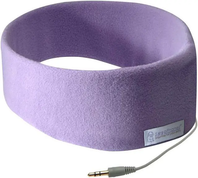 Main image of SleepPhones AcousticSheep Classic | Corded Headphones for Sleep, Travel, and More | The Original and Most Comfortable Headphones for Sleeping | Quiet Lavender - Fleece Fabric (Size M)