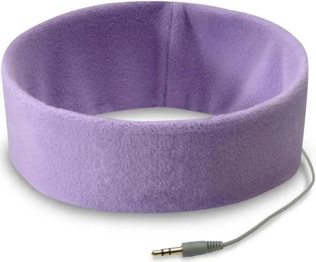 Alt view image 2 of 4 - SleepPhones AcousticSheep Classic | Corded Headphones for Sleep, Travel, and More | The Original and Most Comfortable Headphones for Sleeping | Quiet Lavender - Fleece Fabric (Size M)