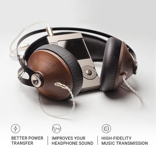 Alt view image 4 of 5 - MEZE AUDIO Mono 3.5mm to Balanced 2.5mm Silver-Plated Headphone Cable 3.9ft.