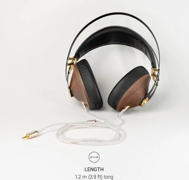 Alt view image 5 of 5 - MEZE AUDIO Mono 3.5mm to Balanced 2.5mm Silver-Plated Headphone Cable 3.9ft.