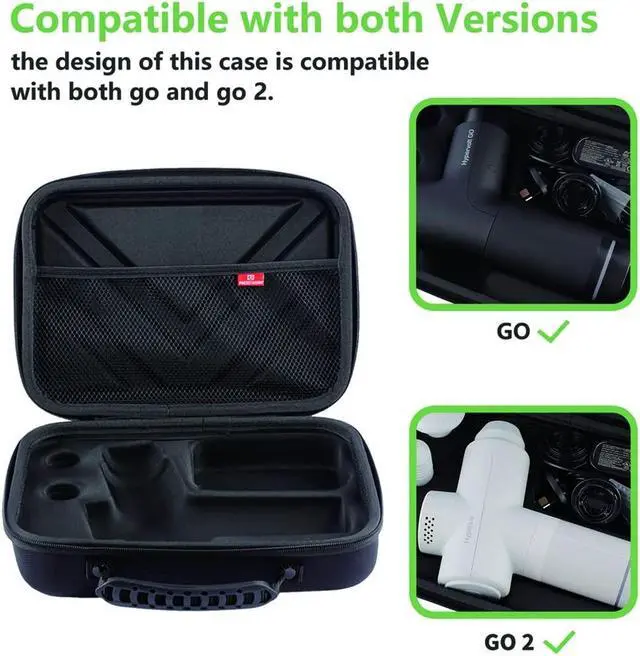Alt view image 2 of 5 - Carrying Case Compatible with Hypervolt Go 2 Hard Shell Travel Storage Organizer Bag for Hypervolt GO and Accessories