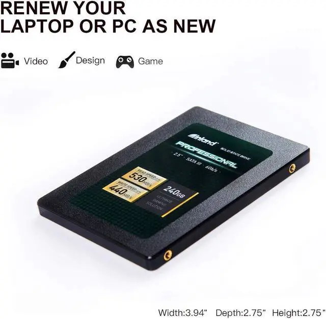 Alt view image 4 of 5 - INLAND Professional 240GB SSD 3D NAND SATA III 6Gb/s 2.5" 7mm Internal Solid State Drive (240G)