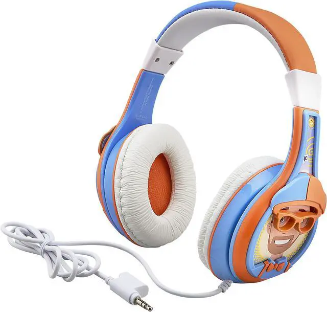 Alt view image 2 of 5 - eKids Blippi Headphones for Kids, Wired Headphones for School, Home or Travel, Tangle Free Stereo Earphones with Parental Volume Control, Connect via 3.5mm Jack