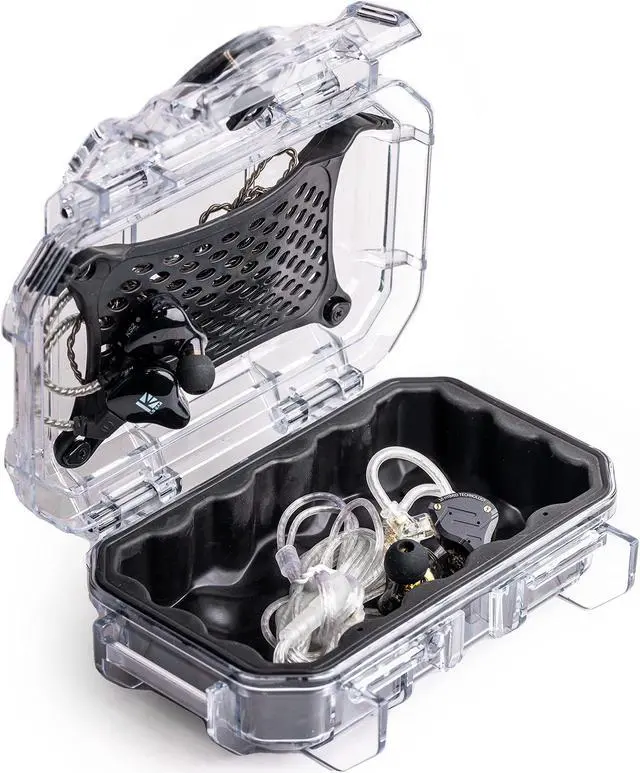 Main image of Evergreen | in Ear Monitor Protective Cases for IEM - Waterproof/USA Made - Suitable for KZ ZS10/ZS10 Pro/ZSN/ZST/AS10/AS16/Sure SE215-CL/SE201-K (52 Clear)