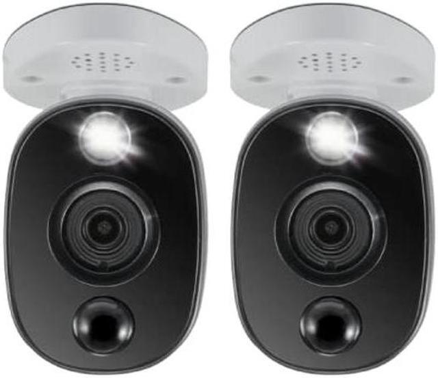 Main image of Swann 2 Pack SWPRO-4KWLB Add-On DVR Bullet Security Camera System with Sensor Spotlight, 4K Indoor or Outdoor Design, Dusk to Dawn Color Night Vision Plus True Detect Heat and Motion Detection