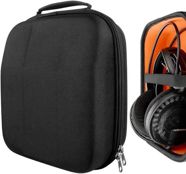 Main image of Geekria Shield Headphones Case Compatible with Audio-Technica ATH-R30x, ATH-R50x, ATH-AD900X, ATH-AD500X, ATH-R70X, Replacement Hard Shell Travel Carrying Bag with Cable Storage (Black)