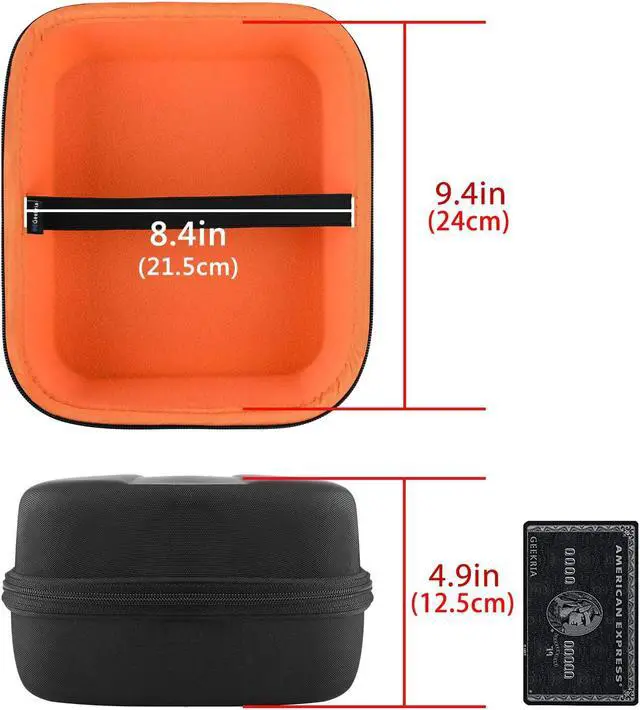 Alt view image 4 of 5 - Geekria Shield Headphones Case Compatible with Audio-Technica ATH-R30x, ATH-R50x, ATH-AD900X, ATH-AD500X, ATH-R70X, Replacement Hard Shell Travel Carrying Bag with Cable Storage (Black)