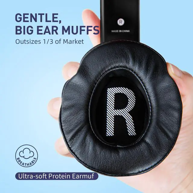 Alt view image 2 of 5 - AILIHEN Headphones Wired with Microphone & Volume Control, Over-ear Foldable Noise Isolation Headsets 3.5mm for Teens Adult (Grey)