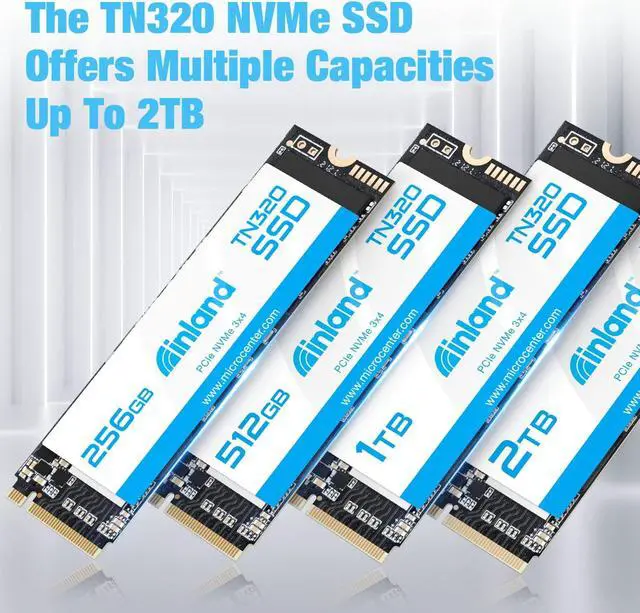 Alt view image 3 of 5 - INLAND TN320 256GB NVMe M.2 PCIe Gen3x4 2280 Internal Solid State Drive SSD - Up to 2000 MB/s, 3D NAND, Storage and Memory for Laptop & PC Desktop