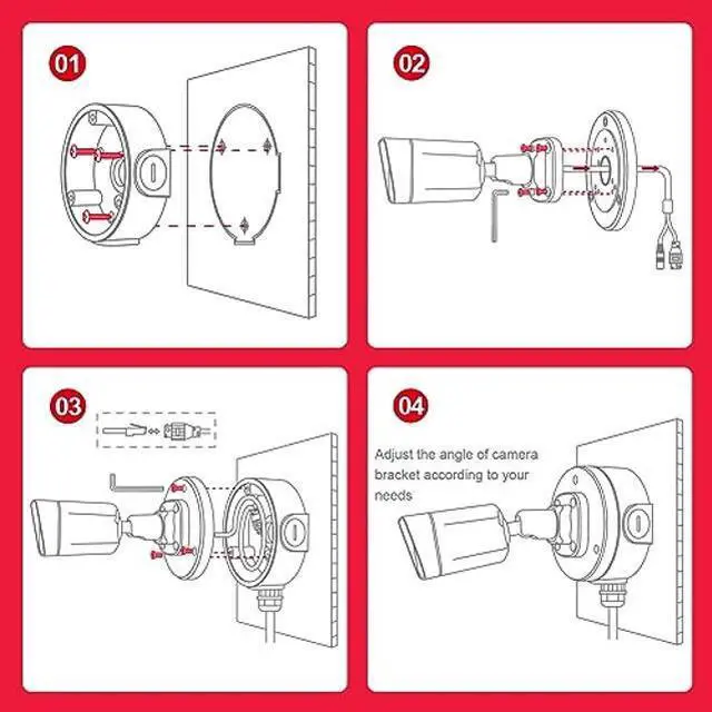 Alt view image 3 of 5 - FOSCAM FABV5 Waterproof Junction Box for V5EP V8EP T5EP T8EP V5P V4EC Poe/WiFi IP Surveillance Camera, Round