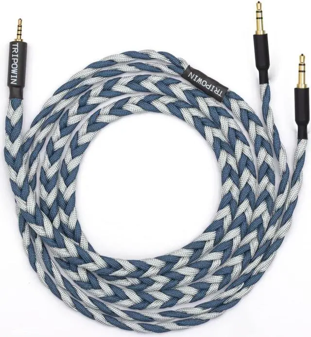 Main image of Linsoul Tripowin GranVia Upgraded OFC High Purity Headphone Audio Replacement Cable (2.5mm Plug, Dual 3.5mm, 1.5m Length, Grey)