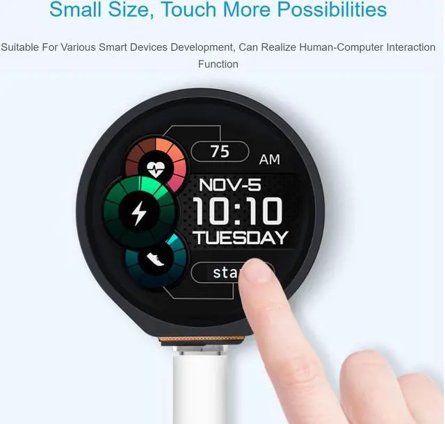 Alt view image 4 of 5 - ESP32-S3 Development Board Onboard 1.28inch Round Touch LCD Display,32-bit LX7 Dual-core Processor,Support 2.4 GHz Wi-Fi and Bluetooth 5(LE) ,Embedded GC9A01 Driver And CST816S Touch Control Chip