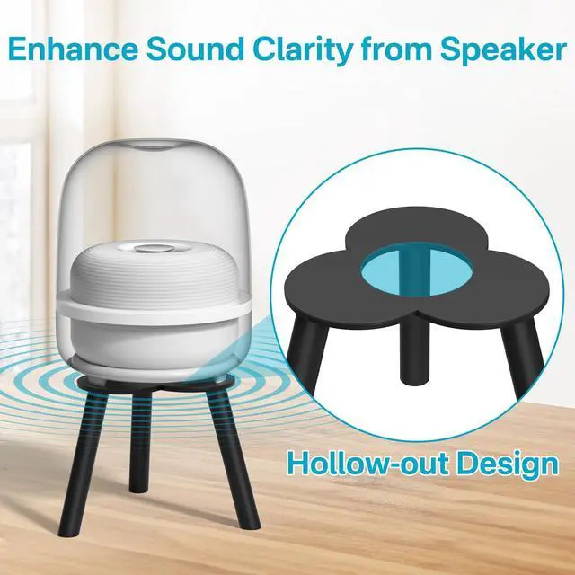 Alt view image 3 of 5 - Premium Desktop Speaker Stand for Harman Kardon Aura Studio 3, Aura Studio 4, SoundSticks 4 Bluetooth Speaker Desk Stand - Anti Vibration Desk Table Stand for Harman Kardon for Surround Sound