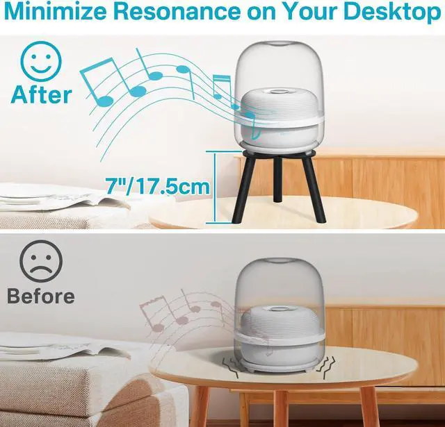 Alt view image 4 of 5 - Premium Desktop Speaker Stand for Harman Kardon Aura Studio 3, Aura Studio 4, SoundSticks 4 Bluetooth Speaker Desk Stand - Anti Vibration Desk Table Stand for Harman Kardon for Surround Sound