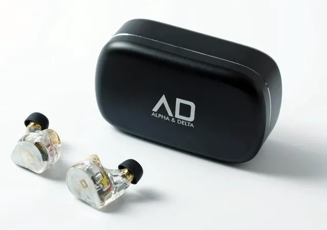 Alt view image 2 of 5 - Alpha & Delta KS100 Resin-Based True Wireless Earphones with All Day Battery Life and Hybrid Drivers (Hybrid Drivers (1 DD + 1BA), White Faceplate)