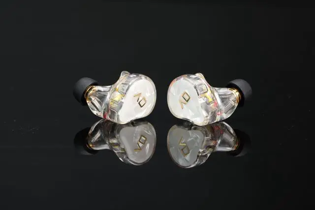 Alt view image 3 of 5 - Alpha & Delta KS100 Resin-Based True Wireless Earphones with All Day Battery Life and Hybrid Drivers (Hybrid Drivers (1 DD + 1BA), White Faceplate)