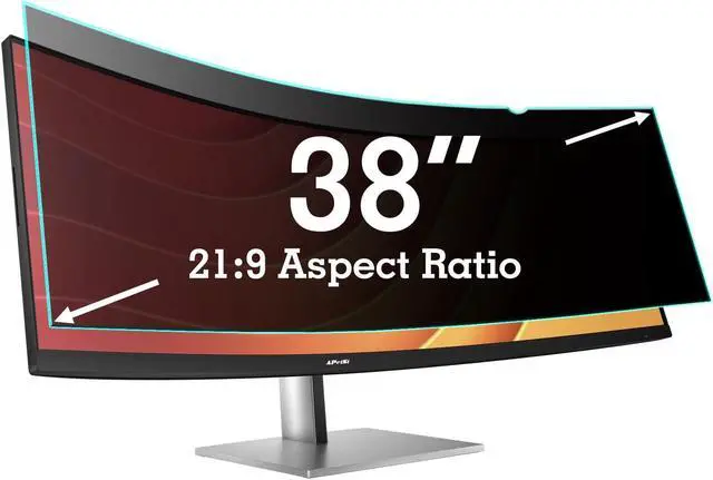 Main image of 38 Inch Privacy Screen Filter for 21:9 Computer Curved Ultrawide Screen Monitor - Privacy Shield,Anti-Glare and Anti-Blue light Screen Protector