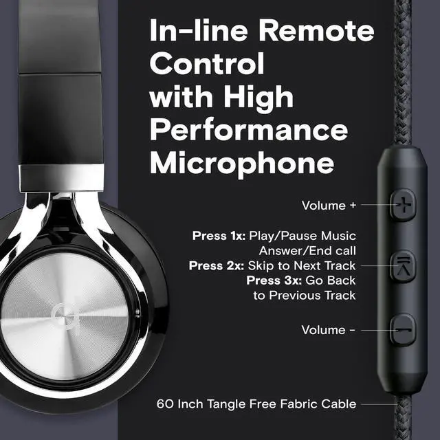 Alt view image 3 of 5 - ARTIX Save 15% on CL750 Adult & Kids Wired Headphones with Mic Turquoise & Black Set