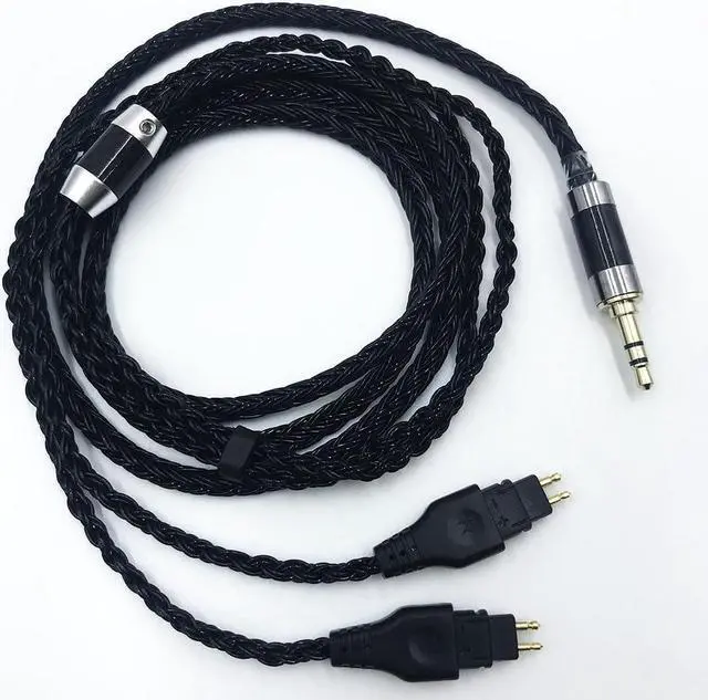 Main image of Generic 16 Core Silver Plated Earphone Cable for Sennheiser HD580 HD600 HD650 HDxxx HD660S HD58x HD6xx (3.5HD650), balck