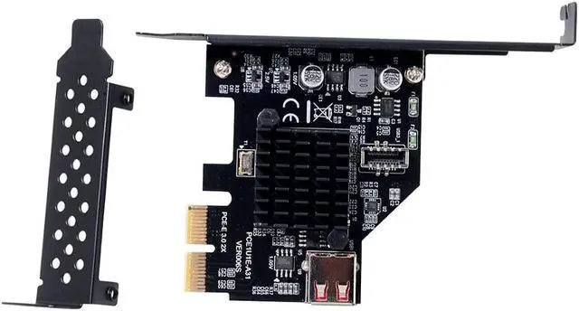 Alt view image 5 of 5 - ChenYang 2 Port USB 2.0  USB 3.1 Gen 2 Type-E Front Panel Socket to PCI-E 2X PCI Express Expansion Card Adapter