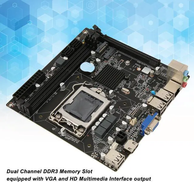 Alt view image 2 of 5 - Diyeeni H61 V301 ITX Motherboard, Channel DDR3, HD Output, LGA1155 Socket Support, 4 + 24Pin Multi Phase Power, 6xUSB2.0, 4xSATA2.0, M.2 NVMe, for Core i7/i5/i3, Pentium