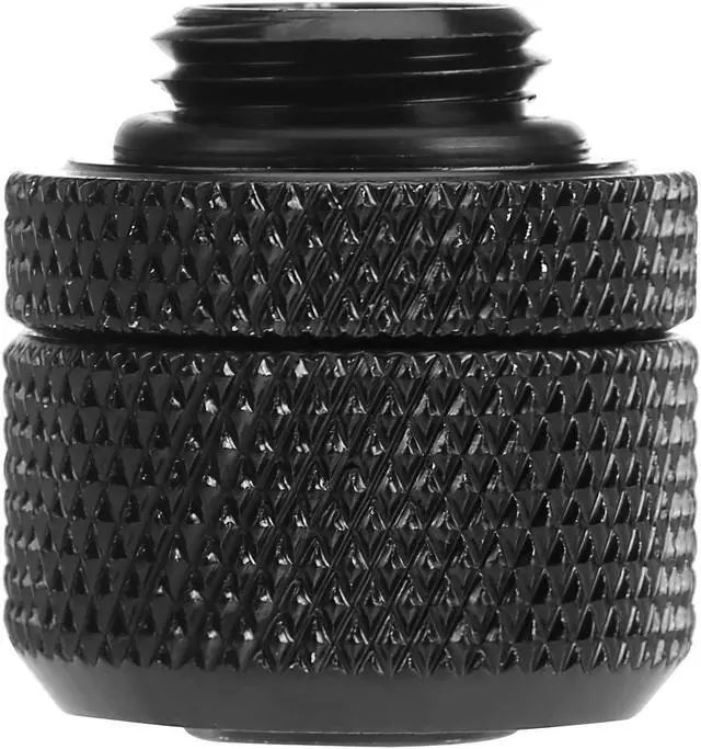 Alt view image 3 of 5 - Dracaena 6 Pack G1/4" Thread to 3/8" ID, 5/8" OD Compression Fitting for Soft Tubing, Soft Tube Connectors for Computer Water Cooling System, Black