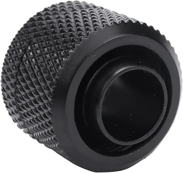 Alt view image 4 of 5 - Dracaena 6 Pack G1/4" Thread to 3/8" ID, 5/8" OD Compression Fitting for Soft Tubing, Soft Tube Connectors for Computer Water Cooling System, Black